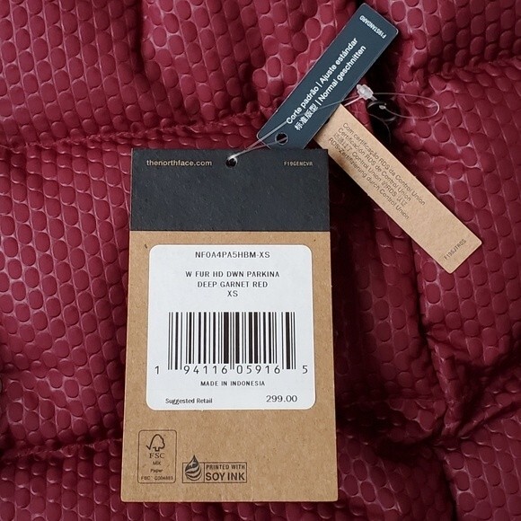 NWT The North Face 550 Down Fill Puffer Zipper Parka Coat Faux Fur Hood XS NEW - Picture 14 of 16